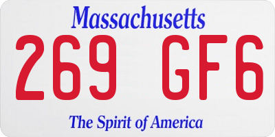 MA license plate 269GF6