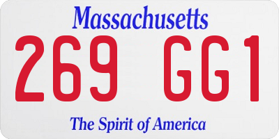 MA license plate 269GG1