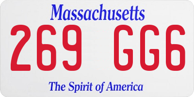 MA license plate 269GG6