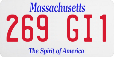 MA license plate 269GI1