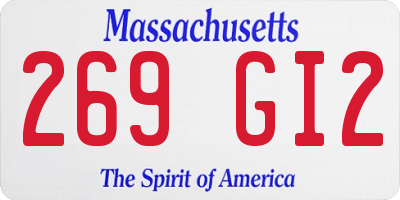 MA license plate 269GI2