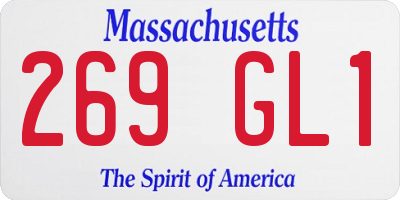 MA license plate 269GL1