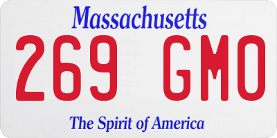 MA license plate 269GM0