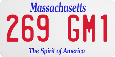 MA license plate 269GM1
