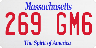 MA license plate 269GM6