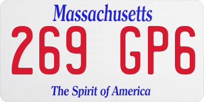 MA license plate 269GP6