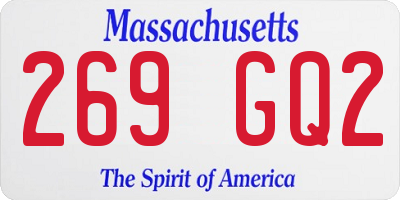 MA license plate 269GQ2