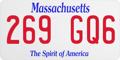 MA license plate 269GQ6