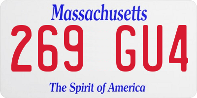 MA license plate 269GU4