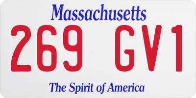 MA license plate 269GV1