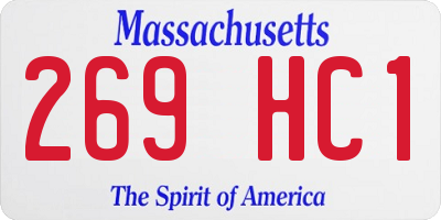 MA license plate 269HC1