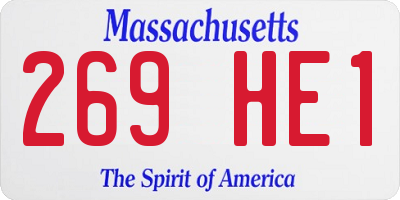 MA license plate 269HE1