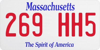 MA license plate 269HH5