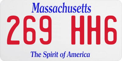 MA license plate 269HH6
