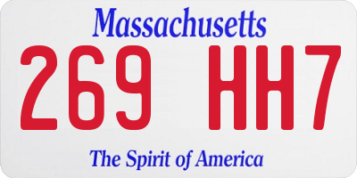 MA license plate 269HH7