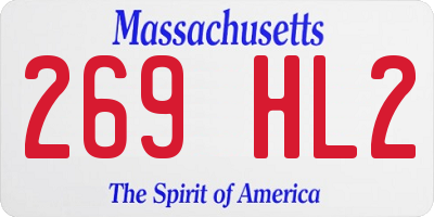 MA license plate 269HL2