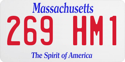 MA license plate 269HM1