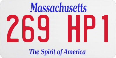MA license plate 269HP1