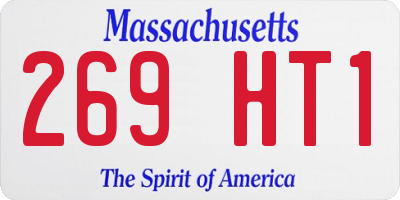 MA license plate 269HT1