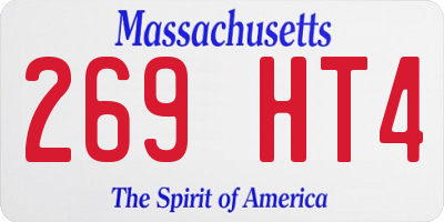 MA license plate 269HT4