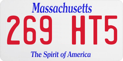 MA license plate 269HT5