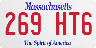 MA license plate 269HT6