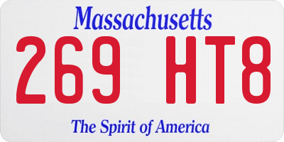 MA license plate 269HT8