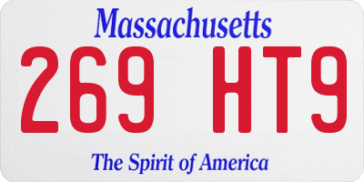 MA license plate 269HT9