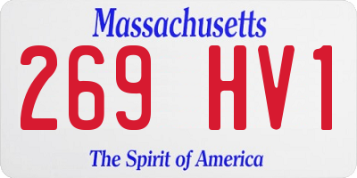 MA license plate 269HV1