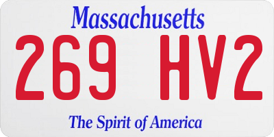 MA license plate 269HV2