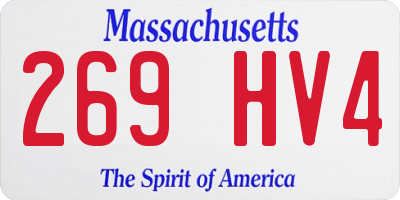 MA license plate 269HV4