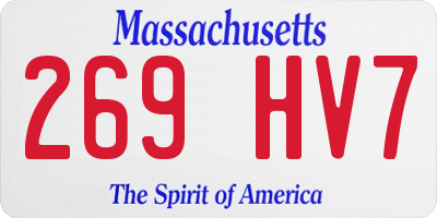 MA license plate 269HV7