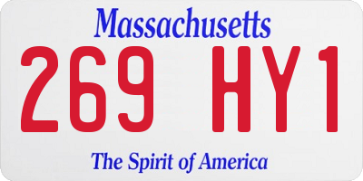 MA license plate 269HY1