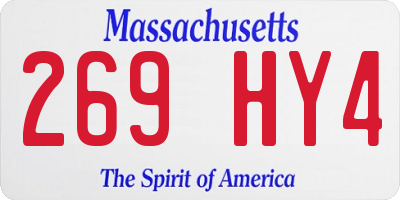 MA license plate 269HY4