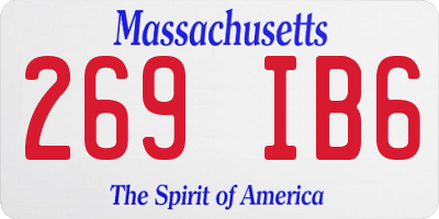 MA license plate 269IB6
