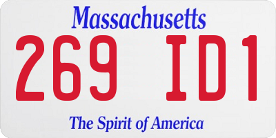 MA license plate 269ID1