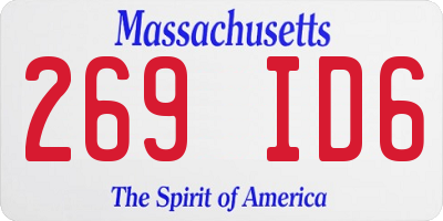 MA license plate 269ID6