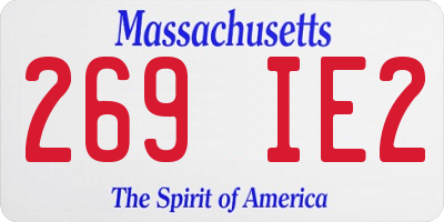 MA license plate 269IE2