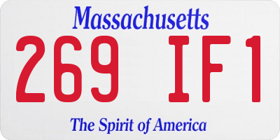 MA license plate 269IF1