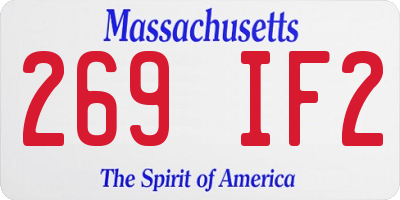 MA license plate 269IF2