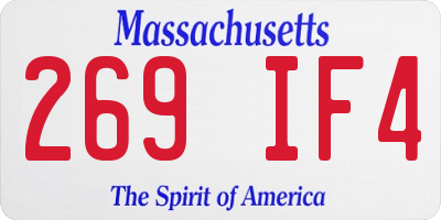 MA license plate 269IF4