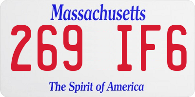 MA license plate 269IF6