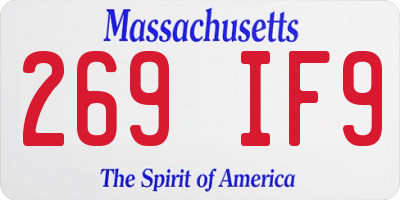 MA license plate 269IF9