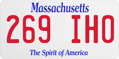 MA license plate 269IH0
