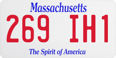 MA license plate 269IH1