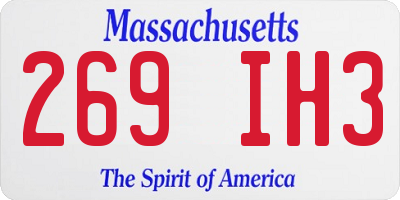 MA license plate 269IH3