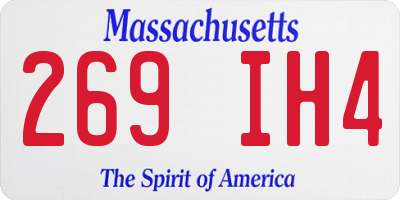 MA license plate 269IH4