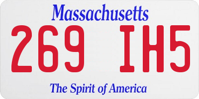 MA license plate 269IH5