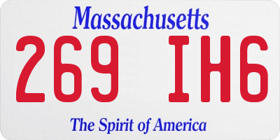 MA license plate 269IH6