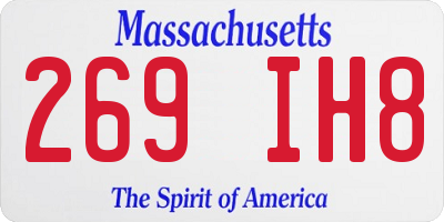 MA license plate 269IH8
